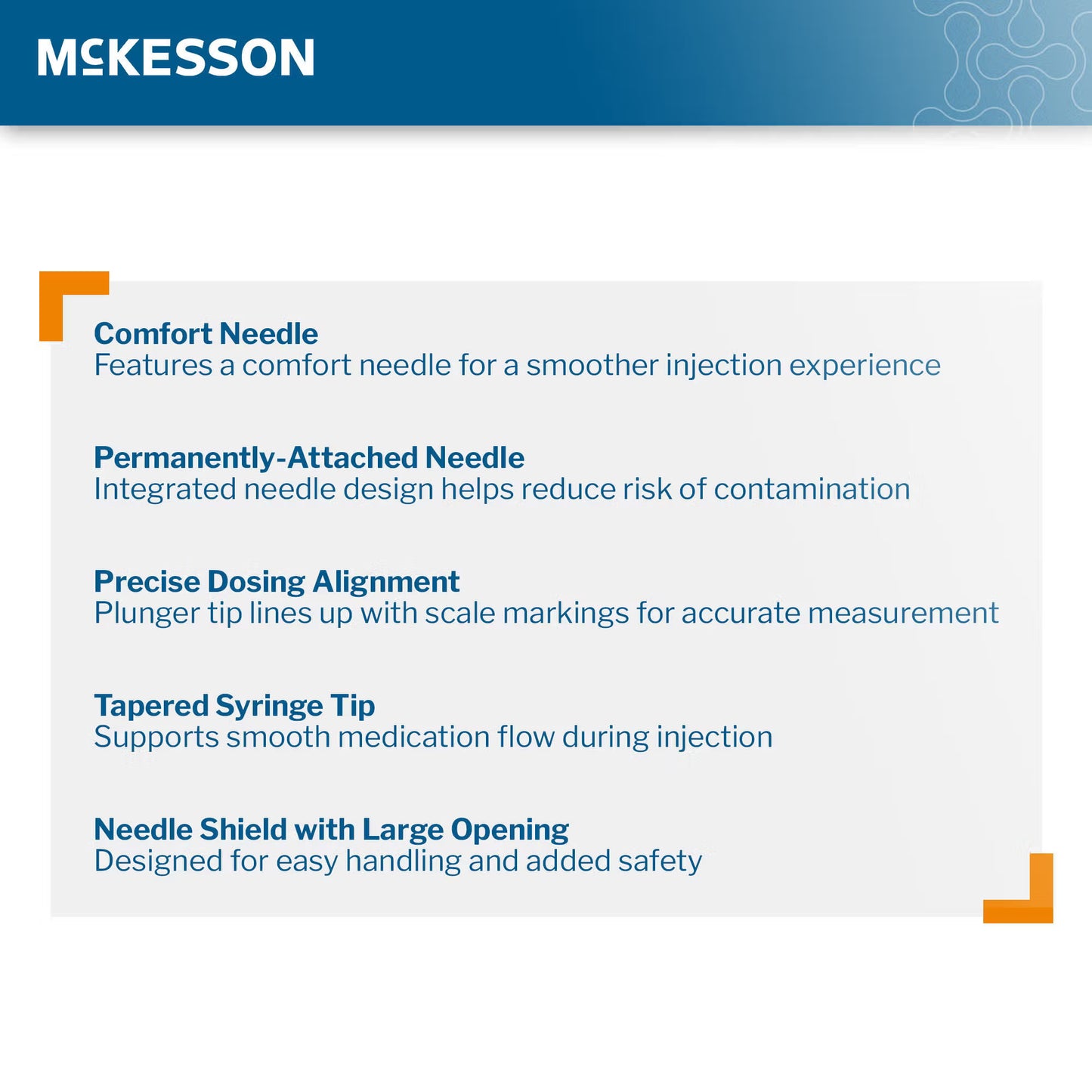 Standard Insulin Syringe with Needle McKesson 0.5 mL 5/16 Inch 31 Gauge NonSafety