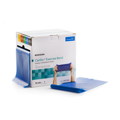 McKesson Exercise Resistance Band, Blue, 5 Inch x 50 Yard, Heavy Resistance