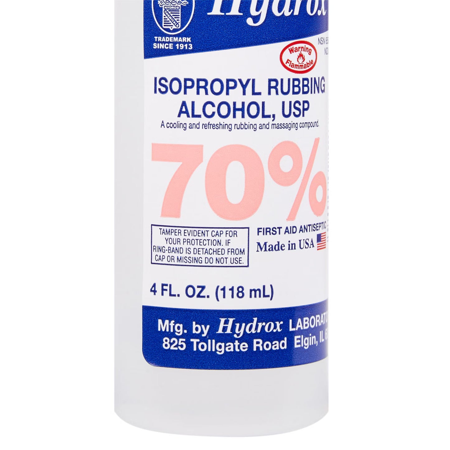 Hydrox Isopropyl Alcohol, 4-ounce Bottle
