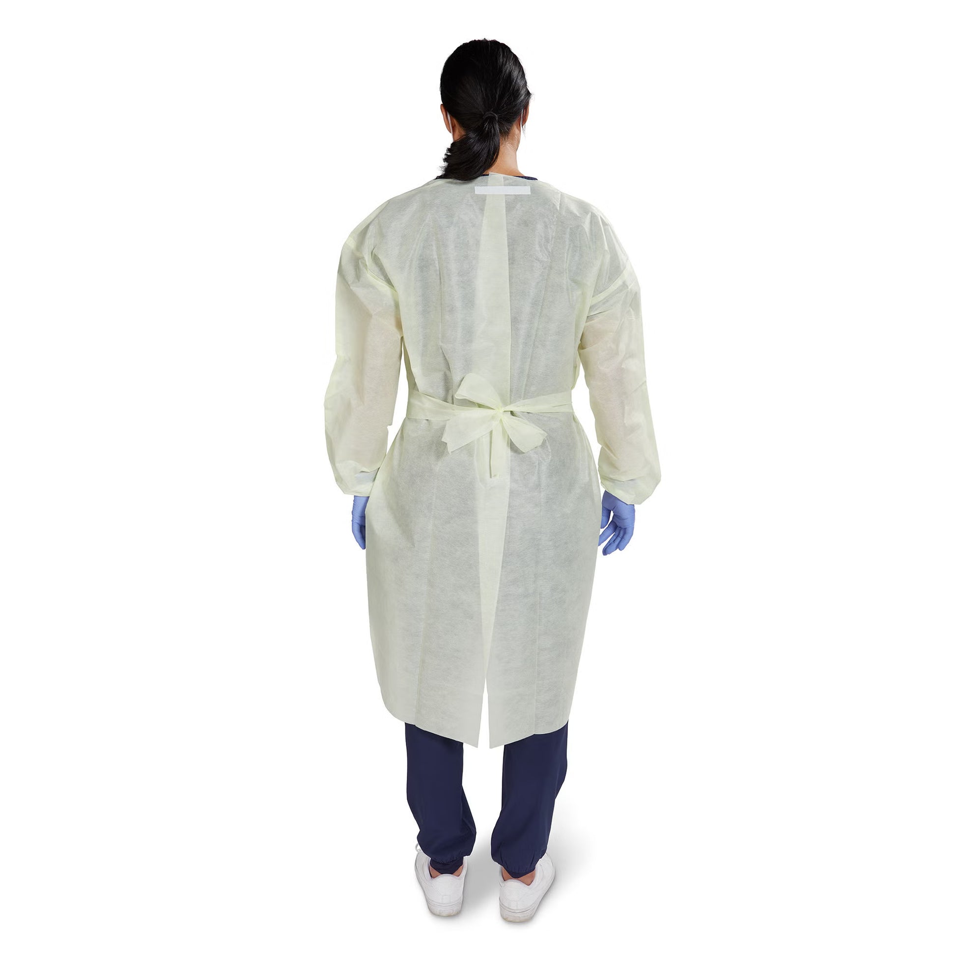 McKesson AAMI Level 2 Isolation Gown, Tape Tab Neck Style, One Size Fits Most