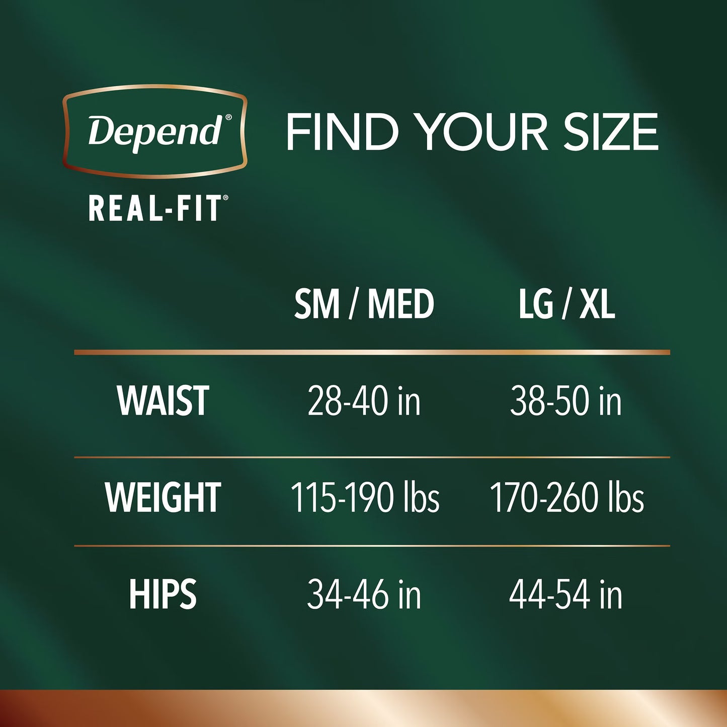 Depend® Real Fit® Underwear for Men, Small/Medium