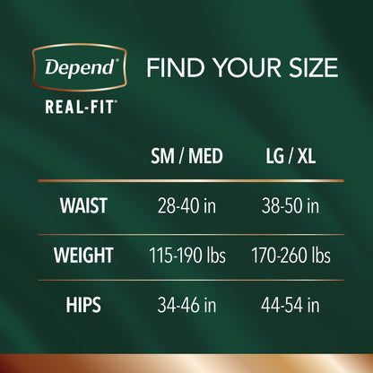 Depend® Real Fit® Underwear for Men, Small/Medium