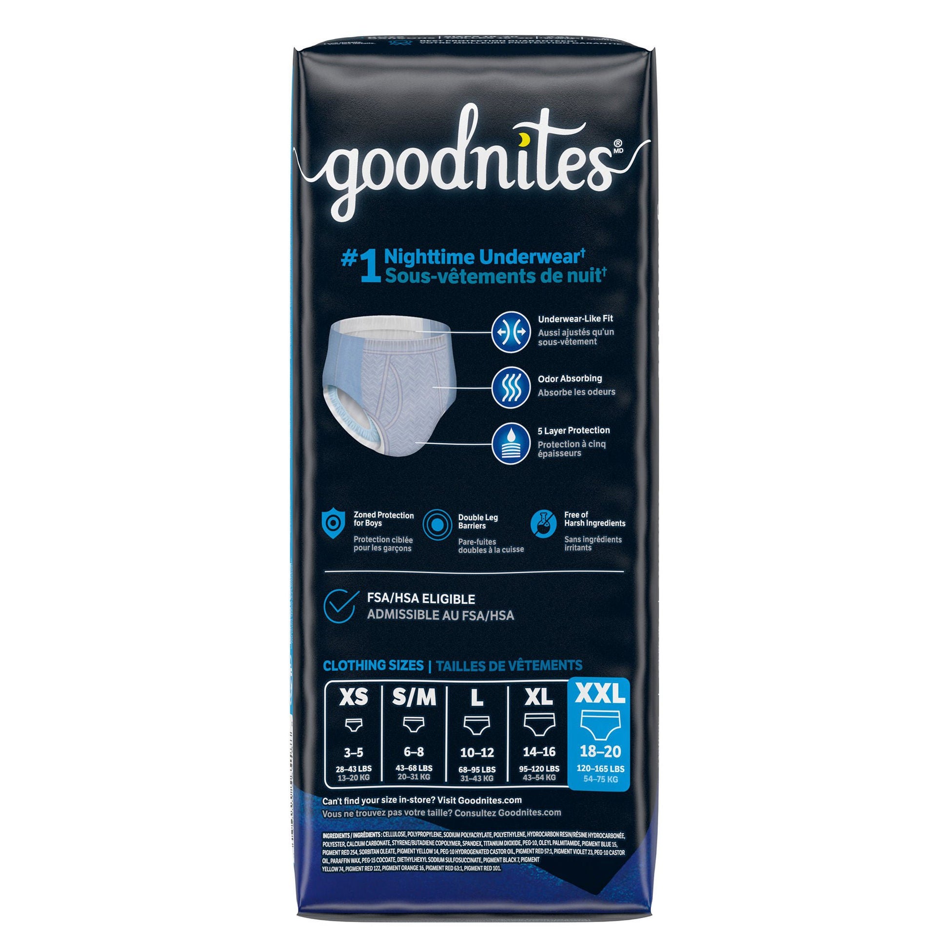 GoodNites® Nighttime Underwear for Boys, 2X-Large