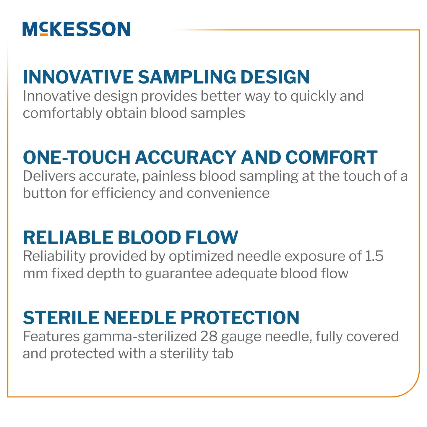 McKesson Push Button Safety Lancet, 28 Gauge