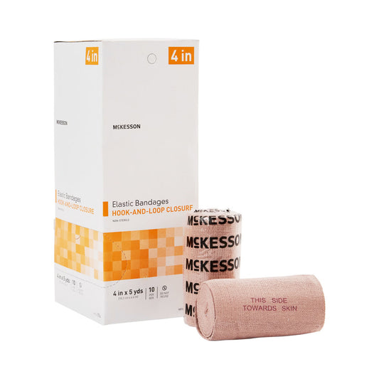 McKesson hook-and-loop closure Elastic Bandage, 4 Inch x 5 Yard