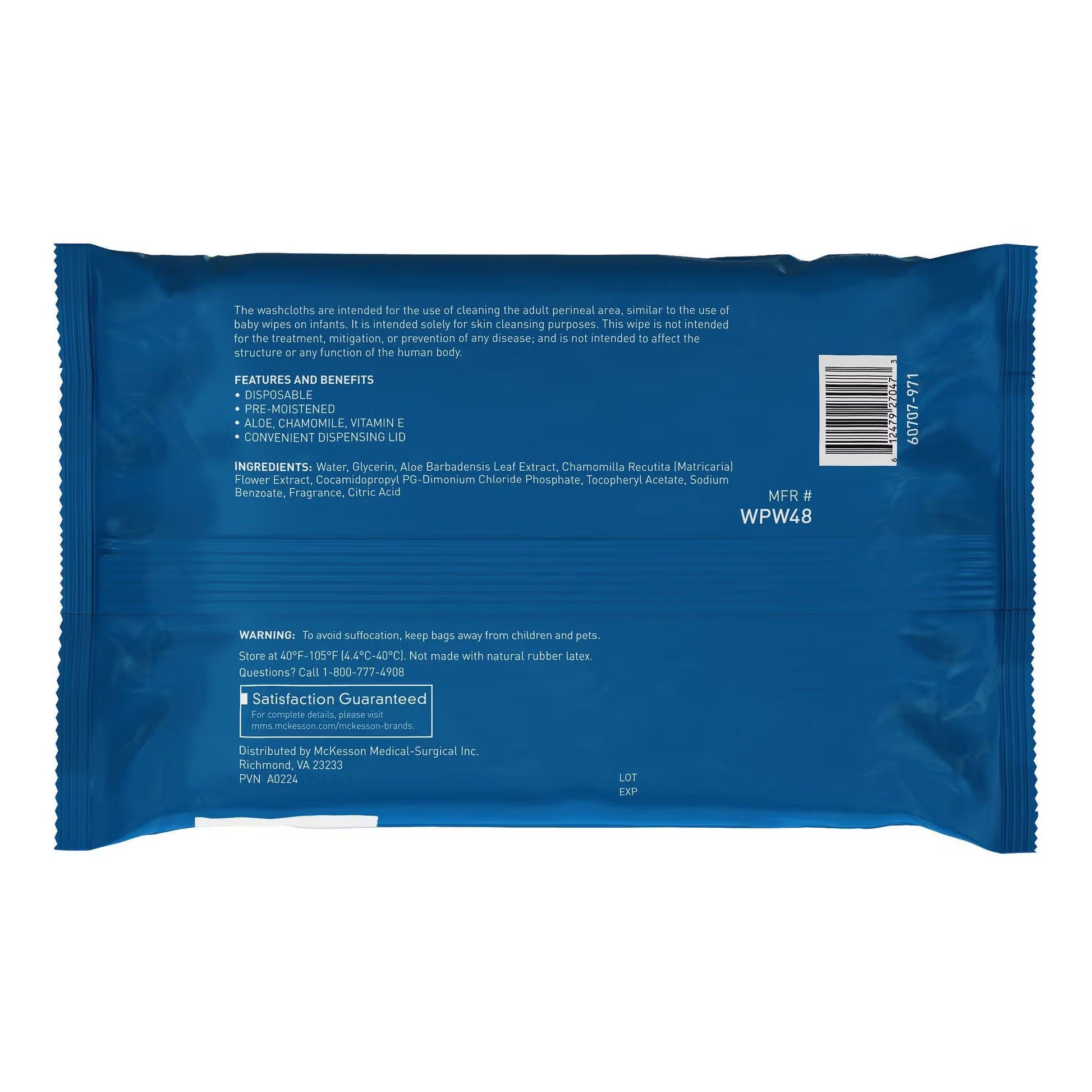 McKesson® Fresh Scent Personal Cleansing Wipe, Nonflushable