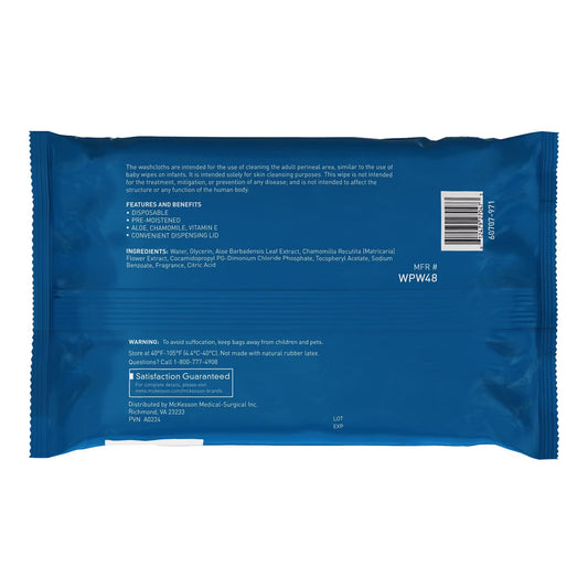 McKesson® Fresh Scent Personal Cleansing Wipe, Nonflushable