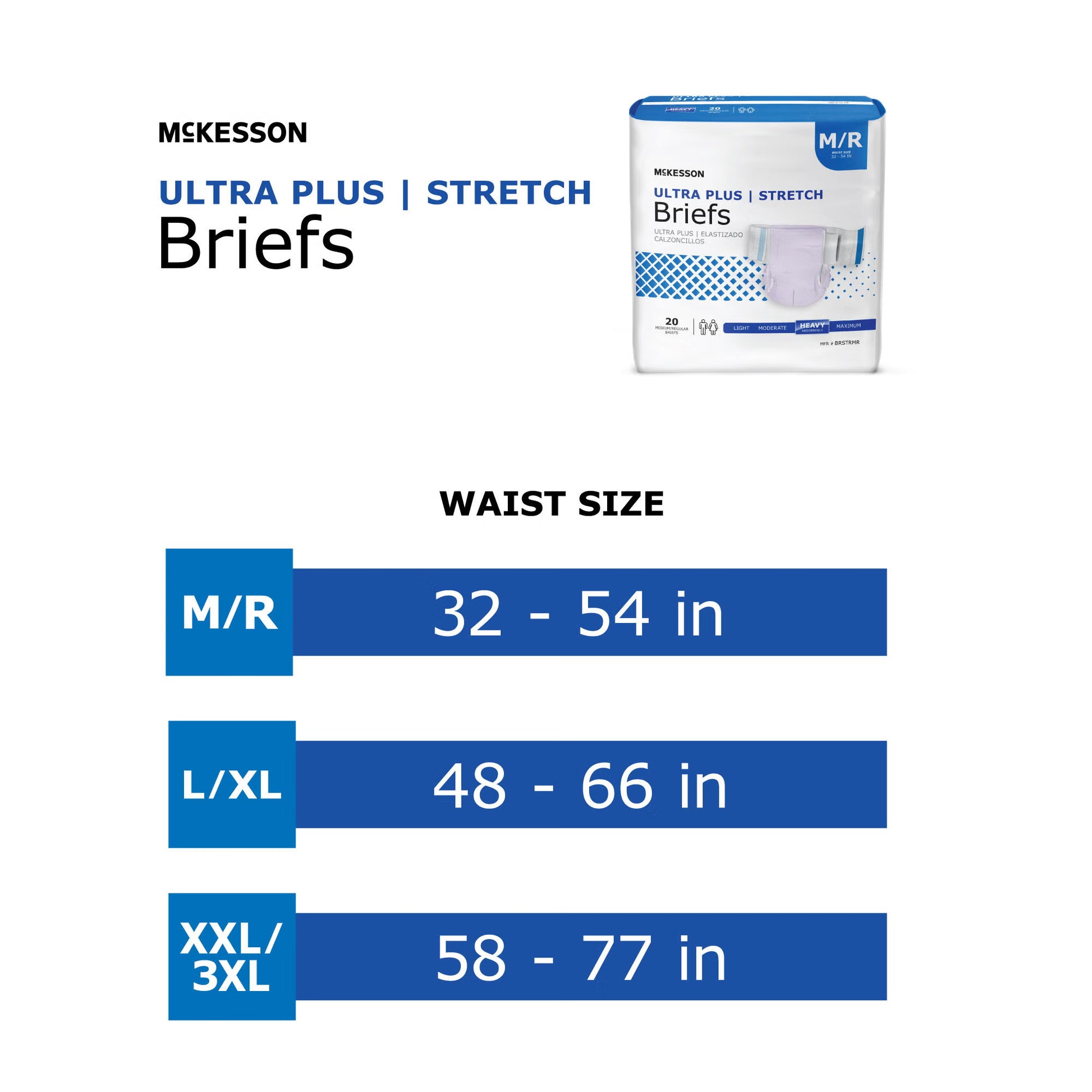McKesson Ultra Plus Stretch Heavy Absorbency Incontinence Brief, Bariatric