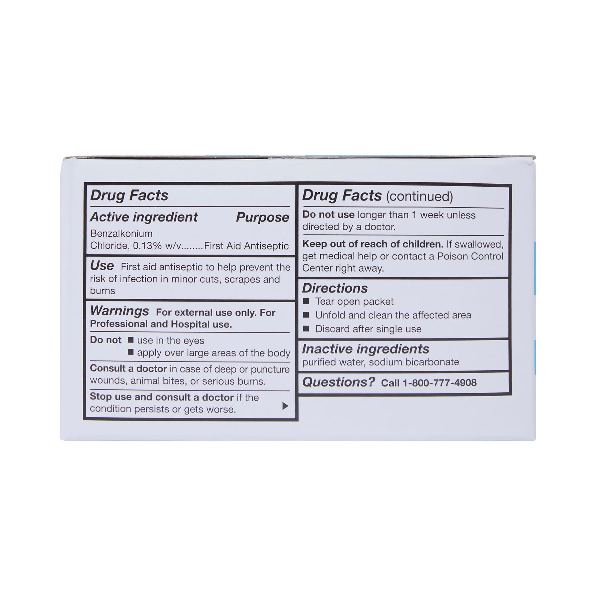 McKesson Benzalkonium Chloride Antiseptic Skin Wipes