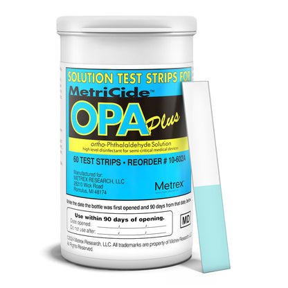 OPA Concentration Indicator MetriCide™ OPA Plus 60 Test Strips Single Use
