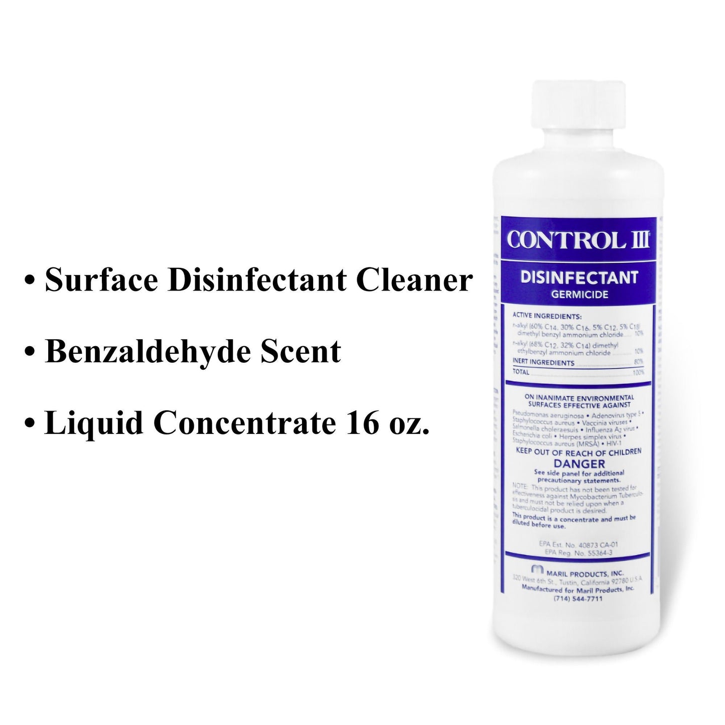 Control III® Surface Disinfectant Germicide Cleaner, 16 oz.