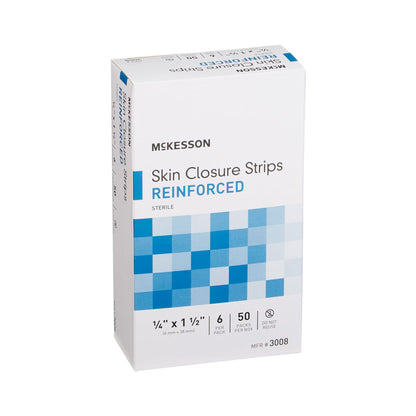 McKesson Skin Closure Reinforced Strip, 0.25 x 1.5 Inch