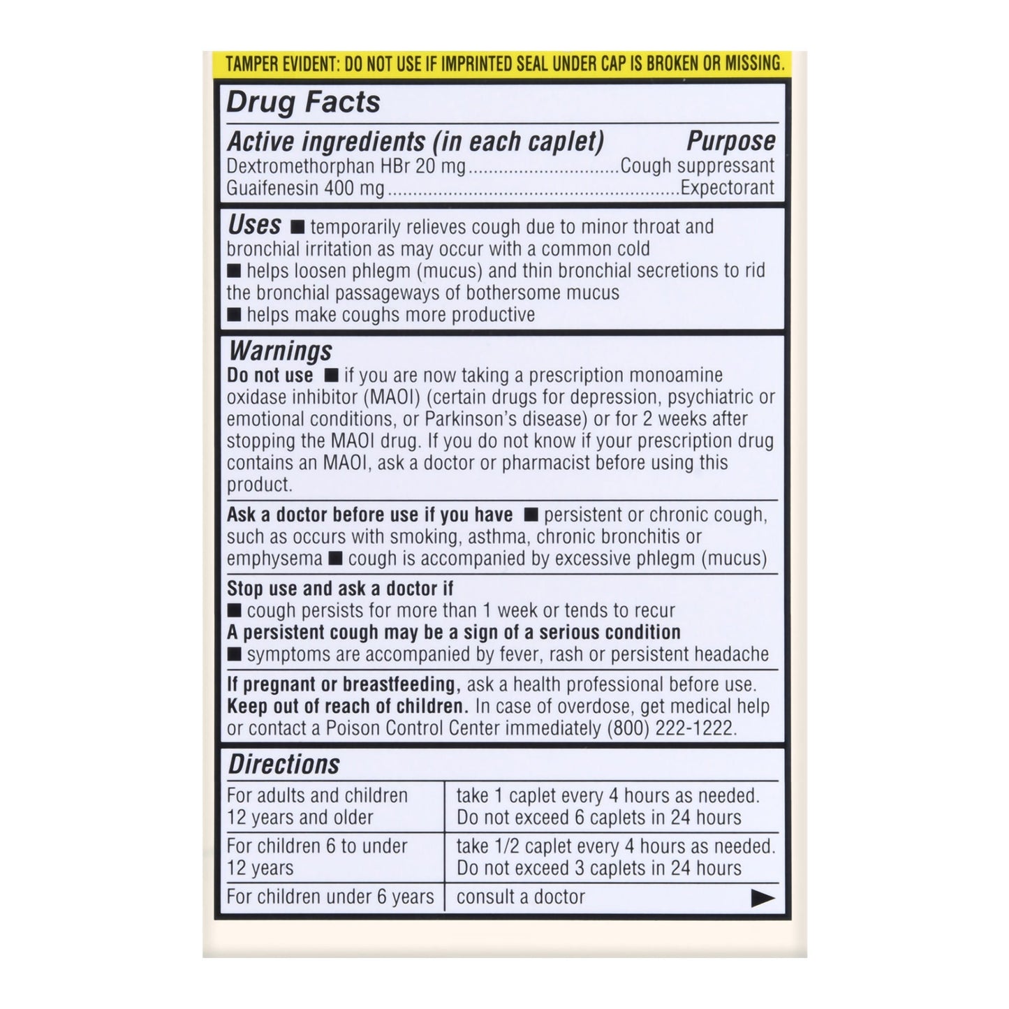 Thrive & Foster™ Chest Congestion Relief DM Guaifenesin Dextromethorphan Caplets