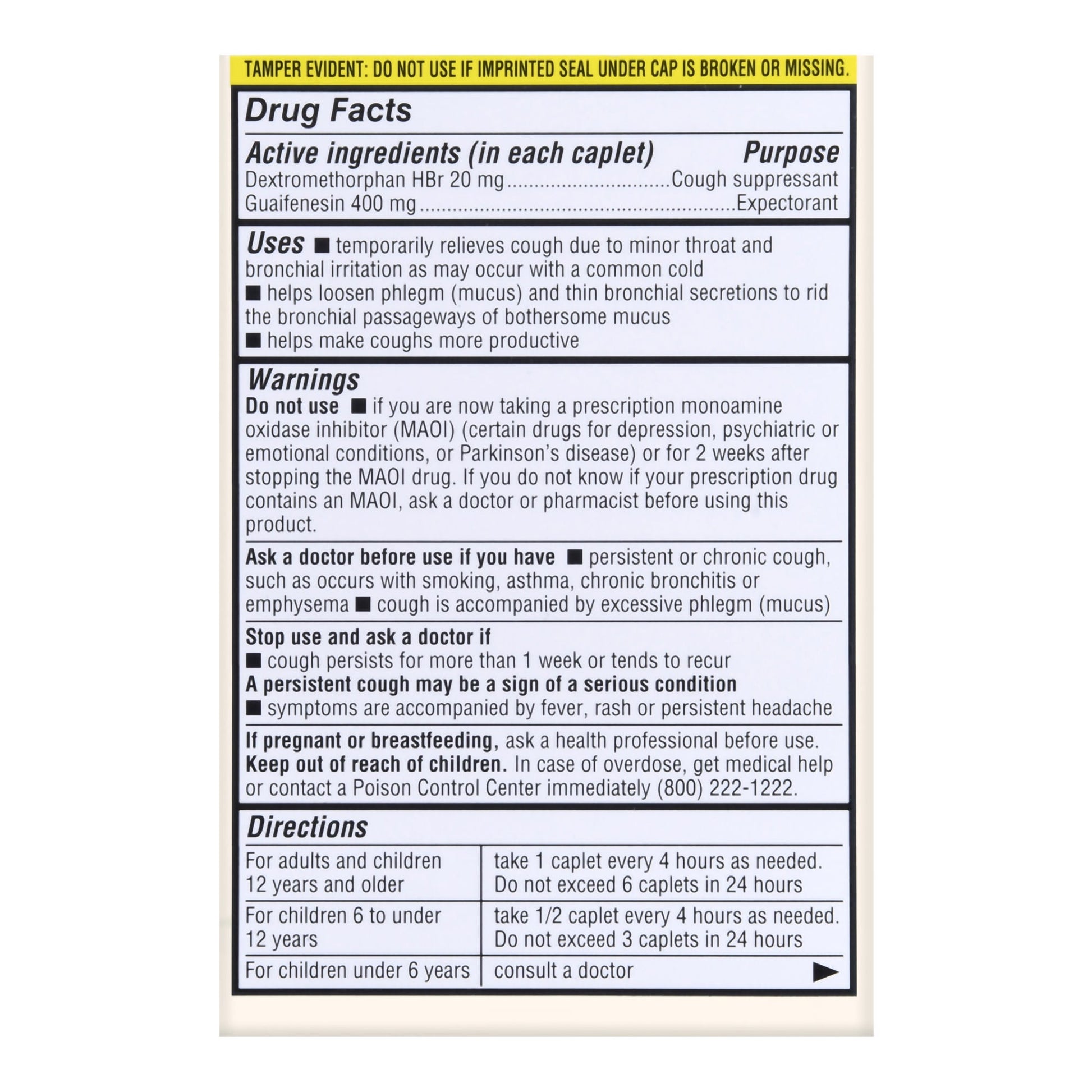 Thrive & Foster™ Chest Congestion Relief DM Guaifenesin Dextromethorphan Caplets