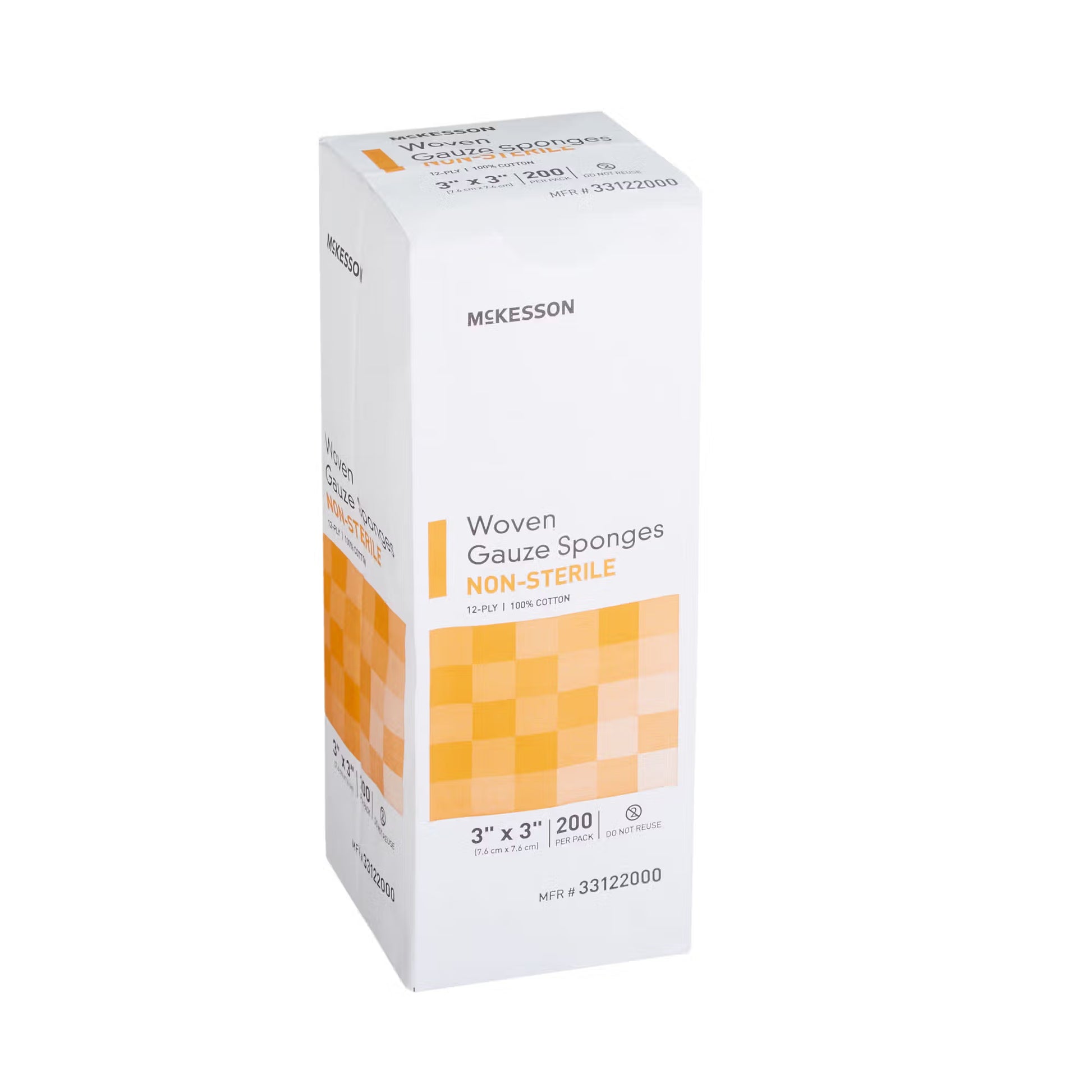 McKesson Gauze Sponge, 3 x 3 Inch, 12-Ply