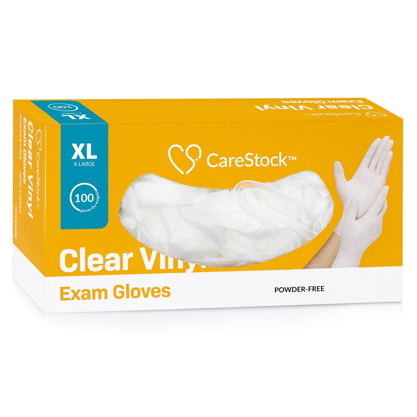 CareStock™ Vinyl Exam Glove, Extra Large, Ivory