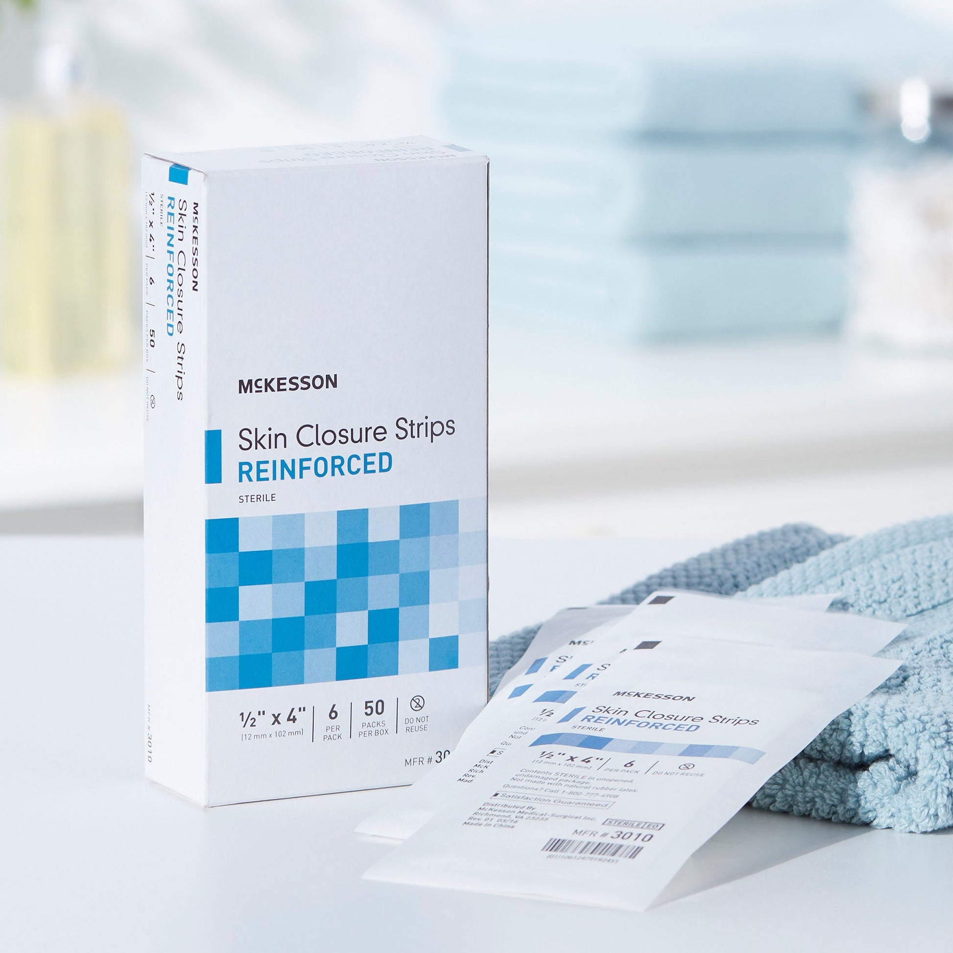 McKesson Skin Closure Reinforced Strip, 0.5 x 4 Inch