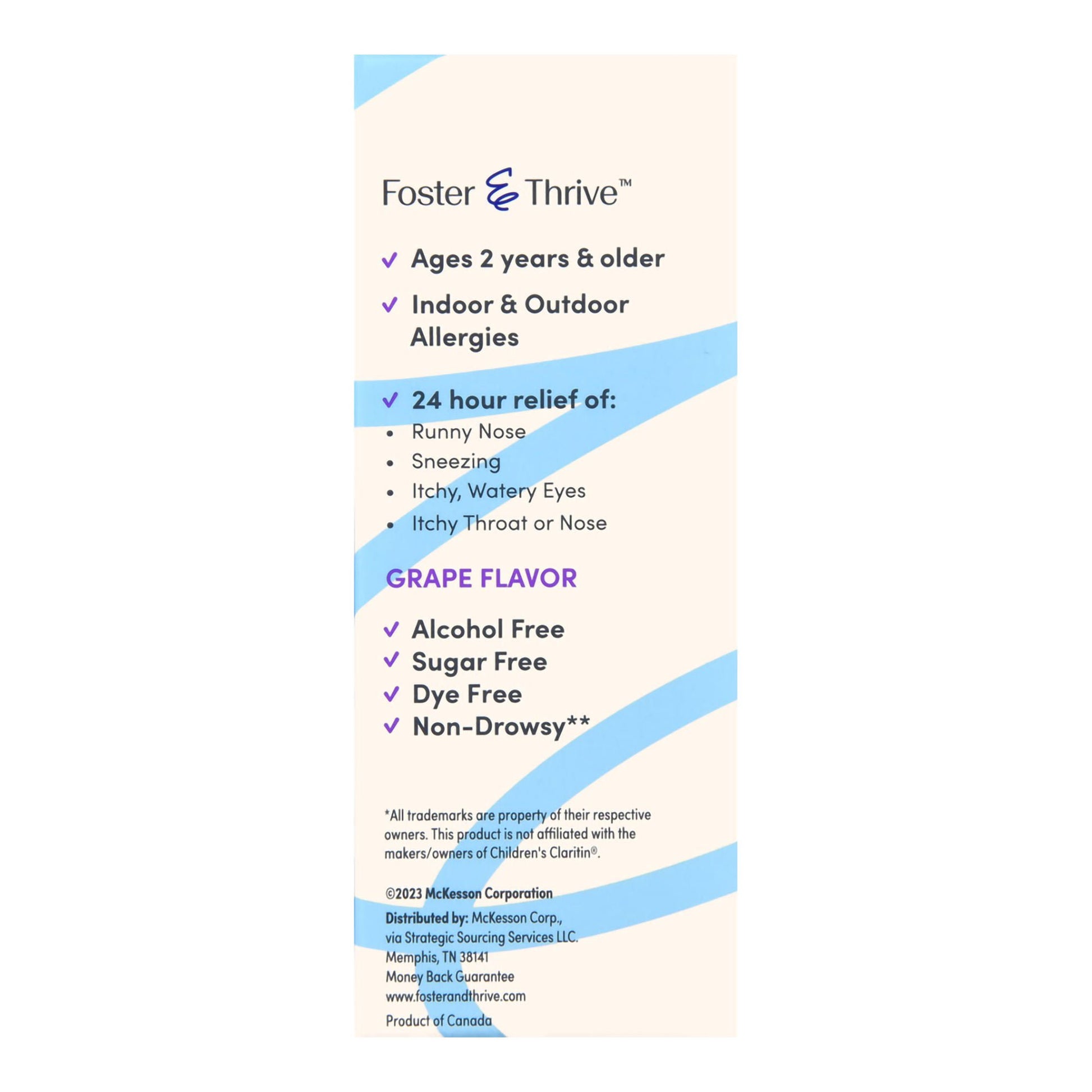 Foster & Thrive™ Children's Allergy Loratadine Oral Solution, Grape Flavor