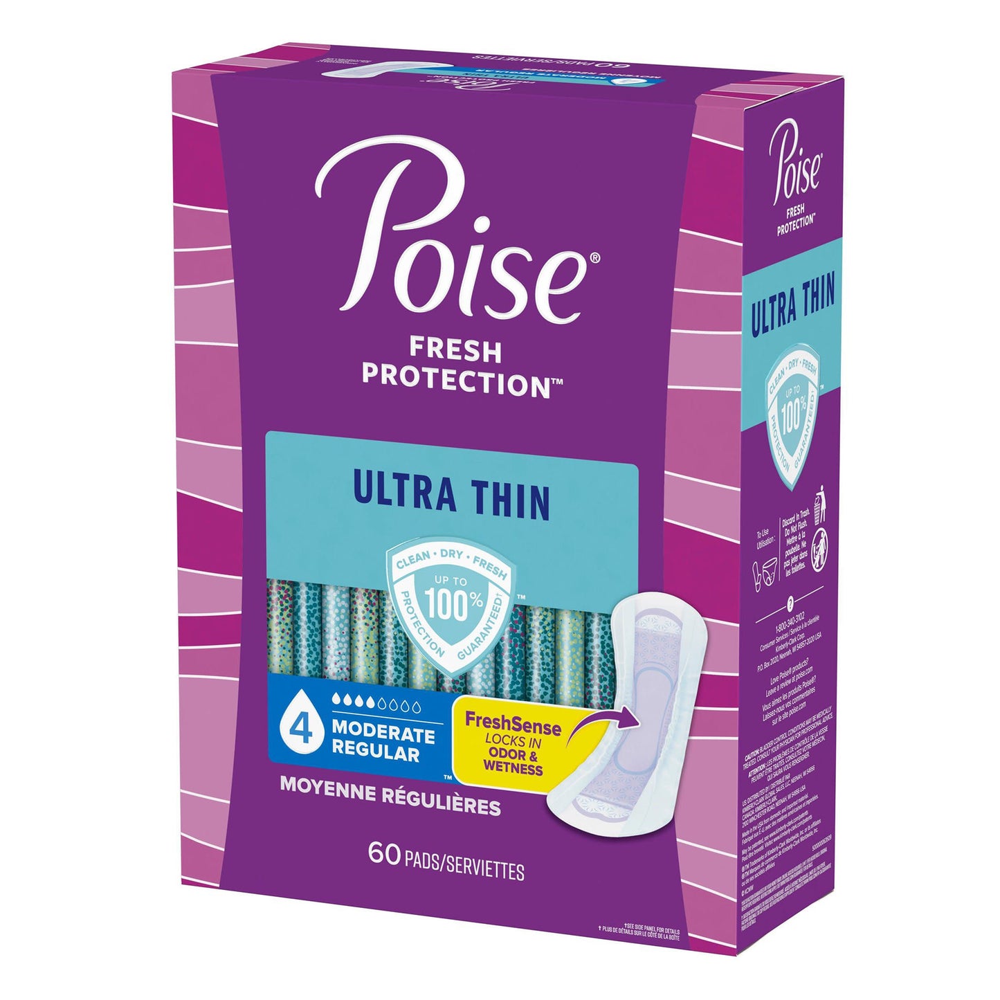 Poise® Ultra Thin Moderate Bladder Control Pad, Regular Length