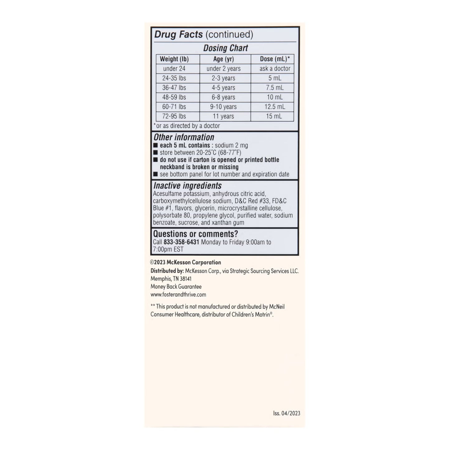Foster & Thrive™ Children's Ibuprofen Oral Suspension Grape