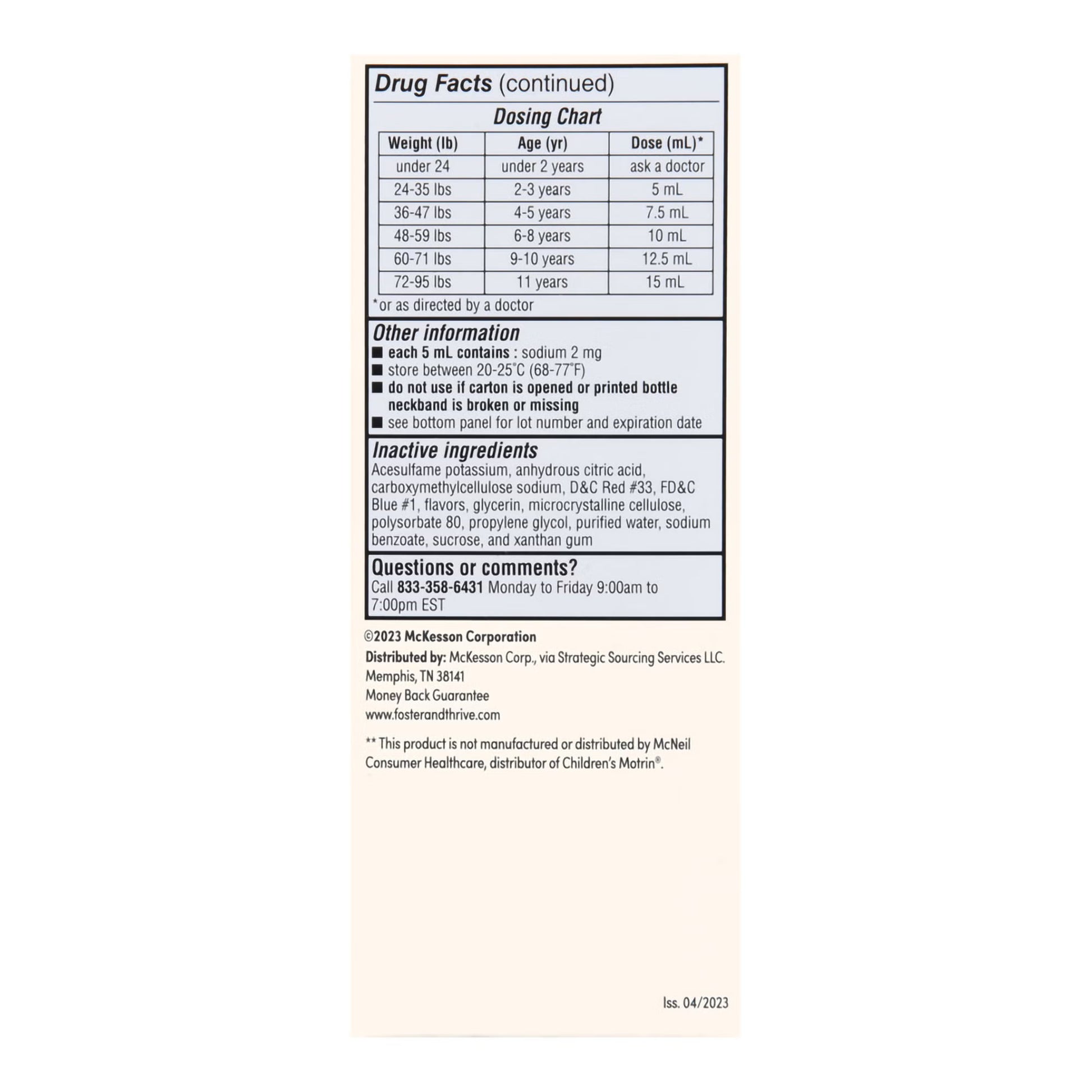 Foster & Thrive™ Children's Ibuprofen Oral Suspension Grape