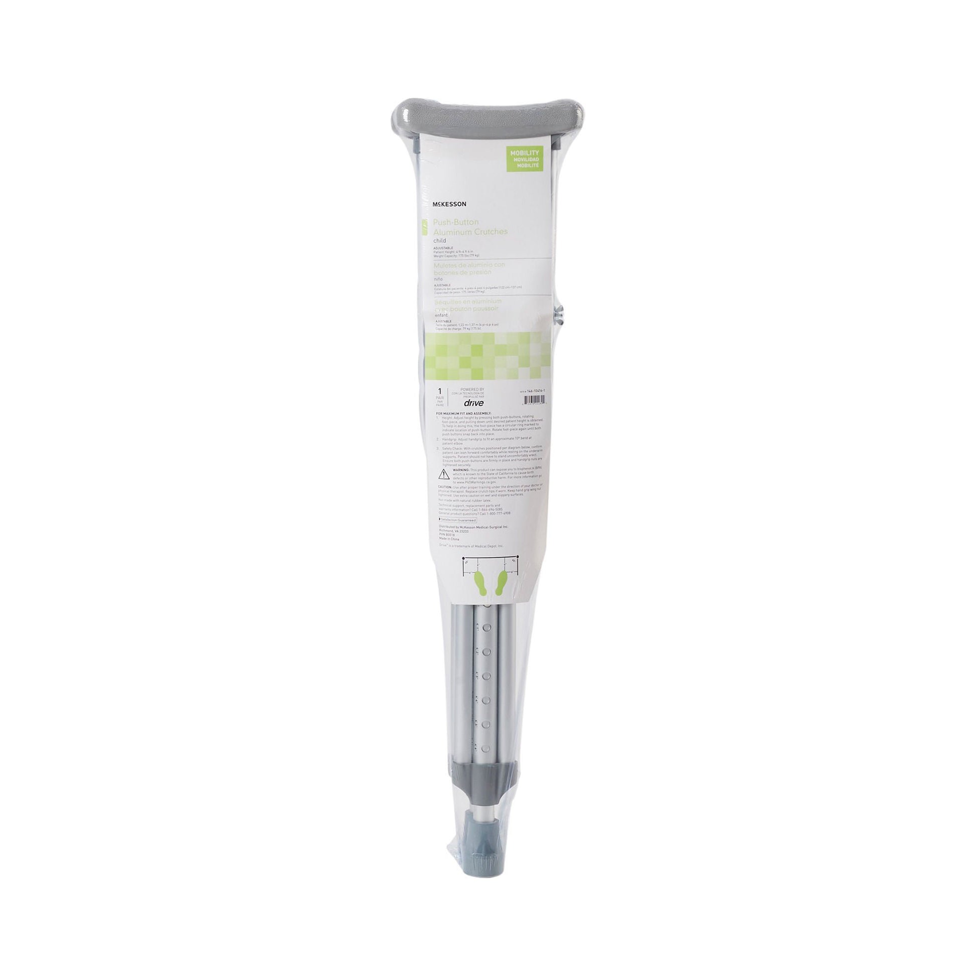 McKesson Underarm Crutches for Children 4' – 4'6"