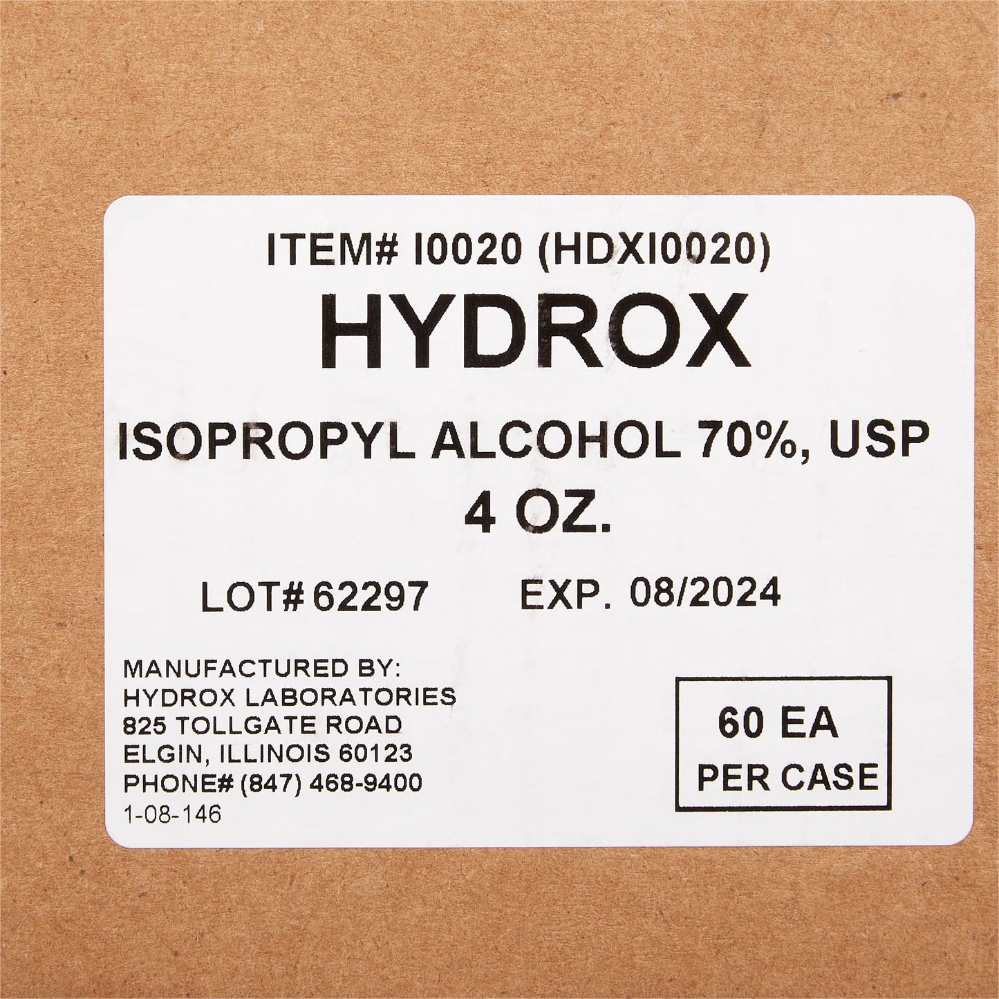 Hydrox Isopropyl Alcohol, 4-ounce Bottle