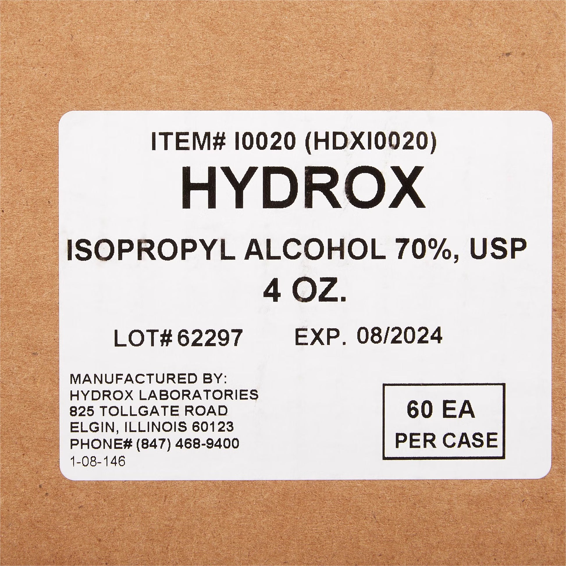 Hydrox Isopropyl Alcohol, 4-ounce Bottle