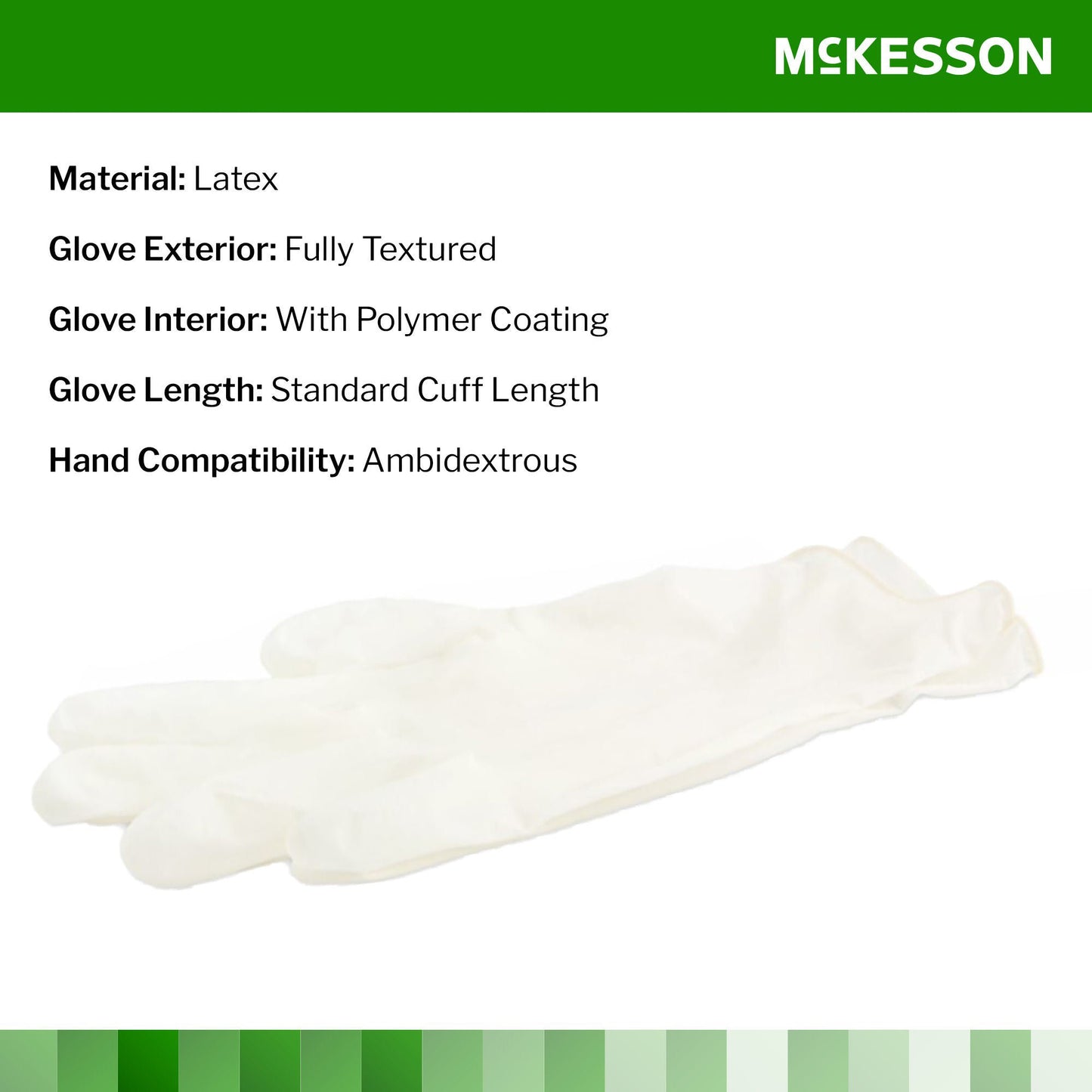 McKesson Confiderm® Latex Exam Glove, Large, Ivory