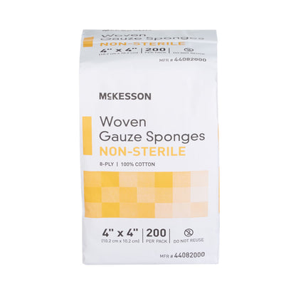 McKesson Gauze Sponge, 4 x 4 Inch, Eight Ply