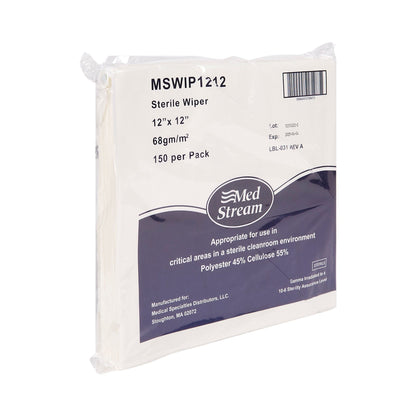 McKesson Cleanroom Low Lint Wipes, 12 x 12 Inch