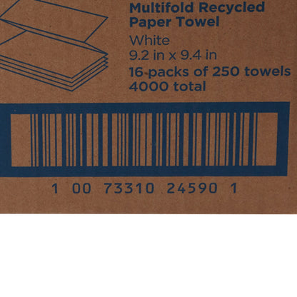 Pacific Blue Basic™ Recycled Multi-Fold Paper Towel, 250 Sheets per Pack