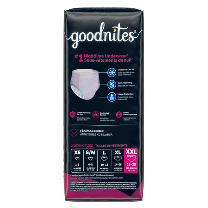 GoodNites® Nighttime Underwear for Girls, 2X-Large