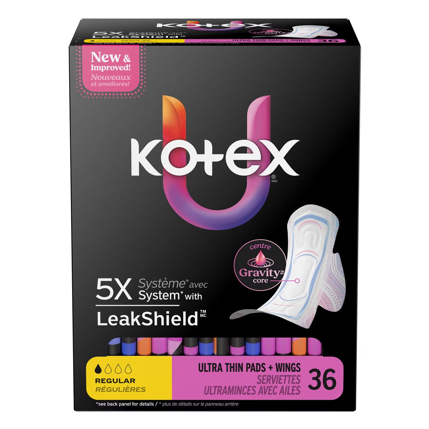 Feminine Pad U by Kotex® Ultra Thin with Wings Regular Absorbency