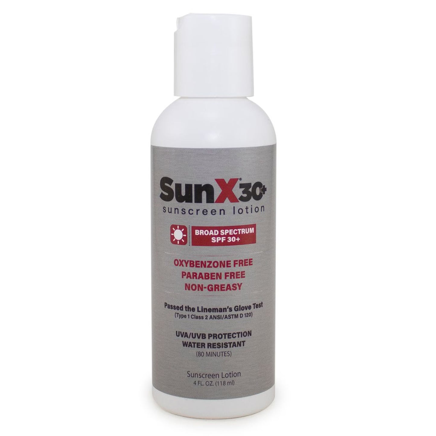 SunX® SPF 30+ Sunscreen, 4-ounce Bottle