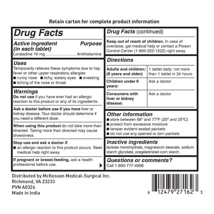McKesson 10-mg Loratadine Allergy Relief Tablets