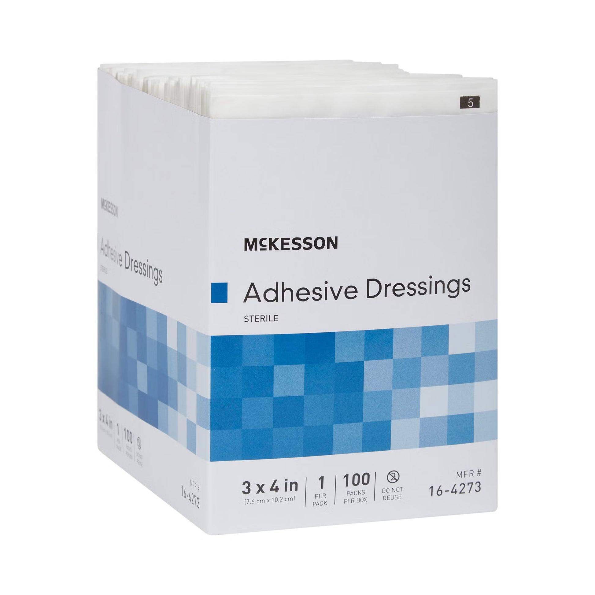 McKesson White Adhesive Dressing, 3 x 4 Inch