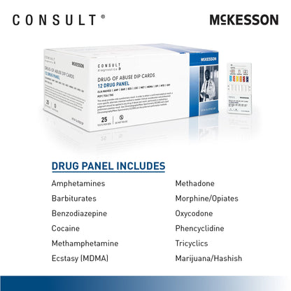 McKesson Consult™ 12-Drug Panel with Adulterants Drugs of Abuse Test Kit