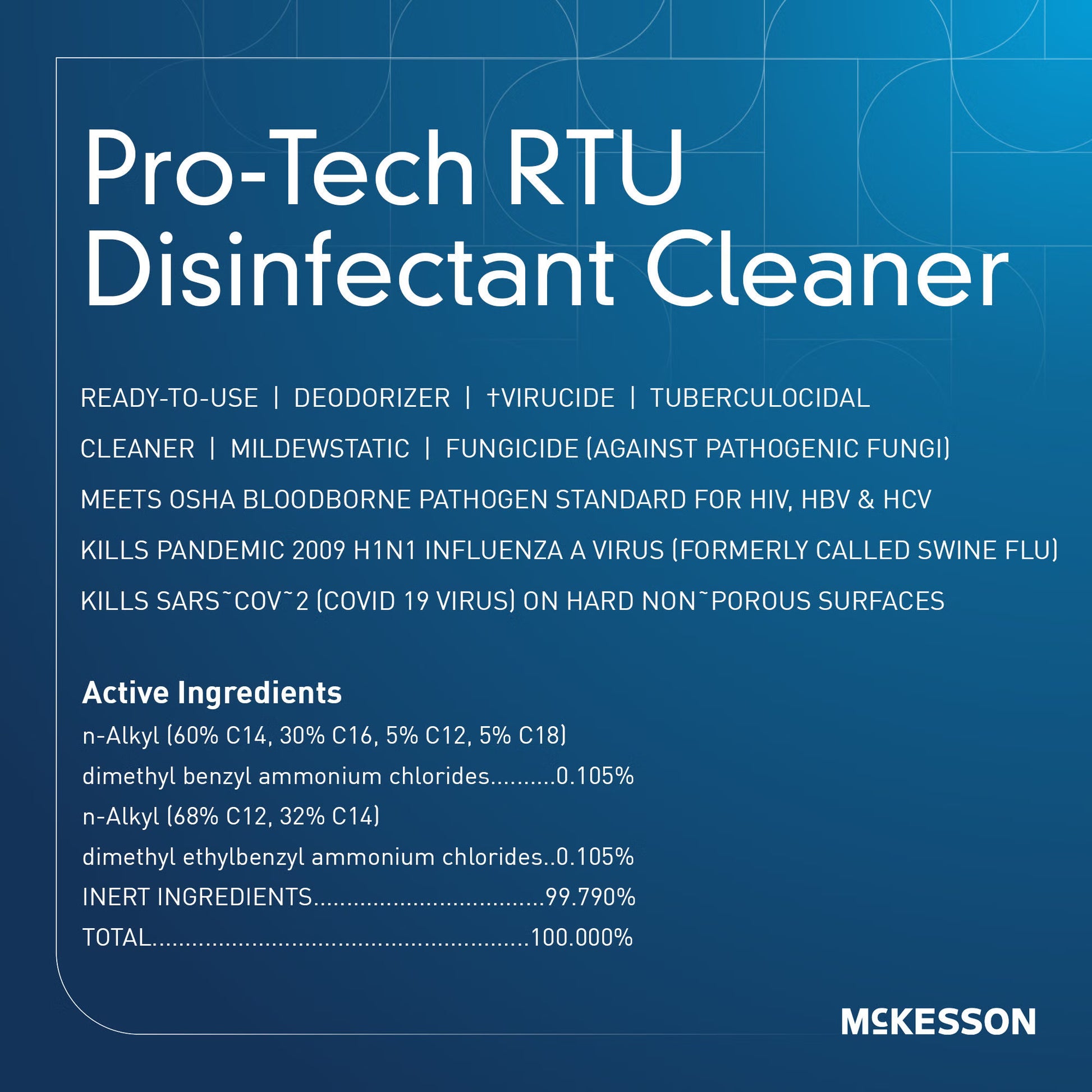 McKesson Pro-Tech Surface Disinfectant Cleaner Alcohol-Based Liquid Floral Scent