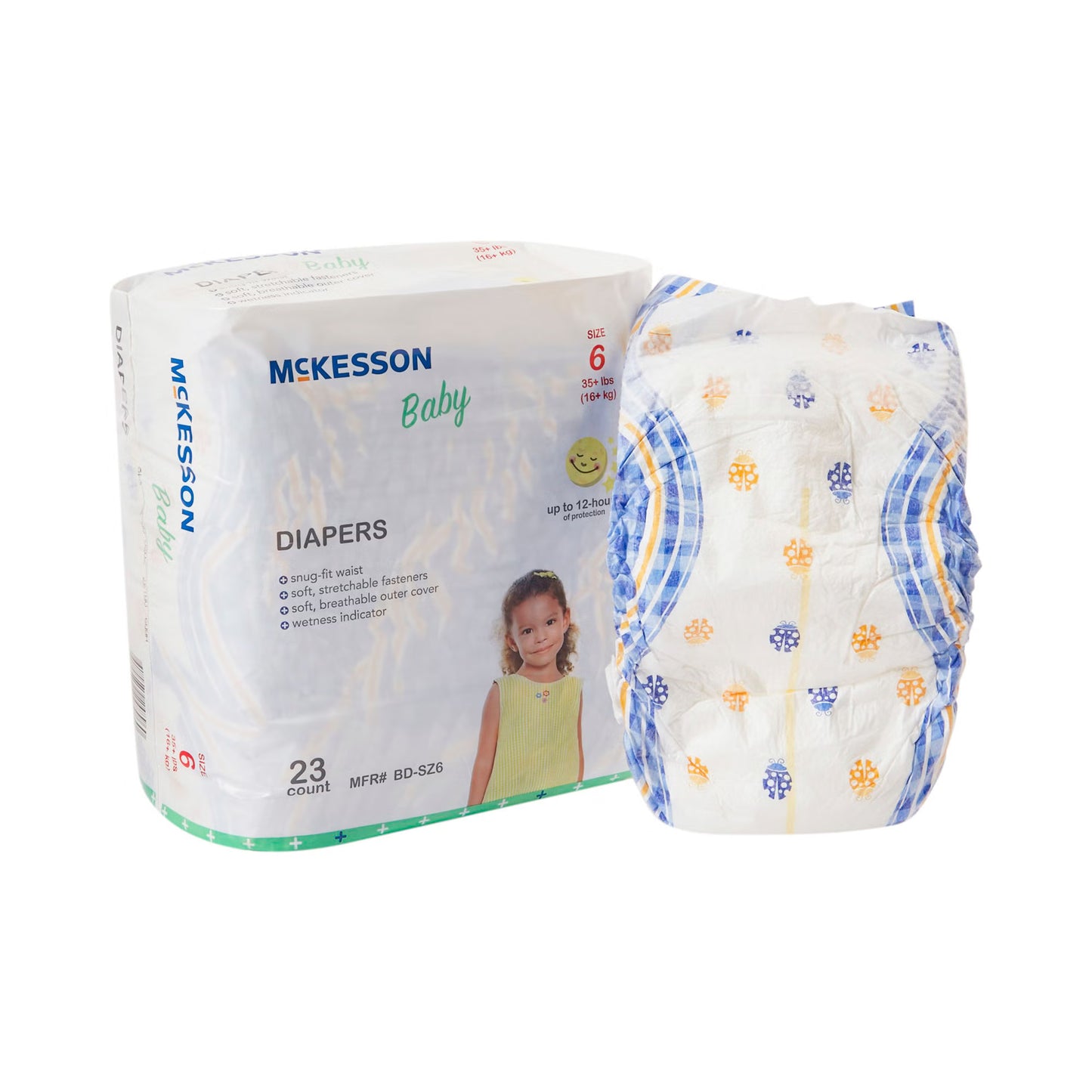 McKesson Baby Diaper, Size 6 for Toddlers weighing 35+ lbs.