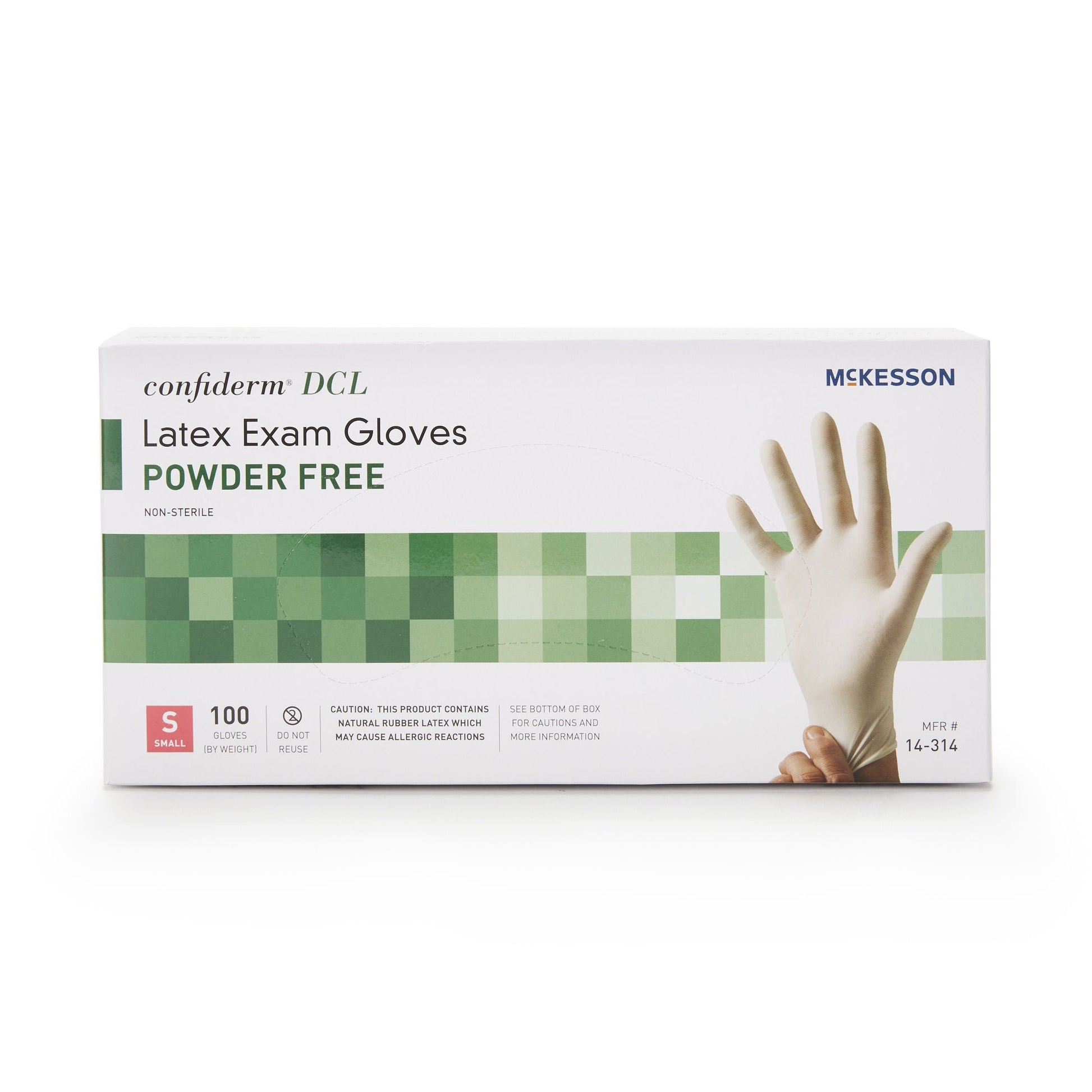 McKesson Confiderm® Latex Exam Glove, Small, Ivory