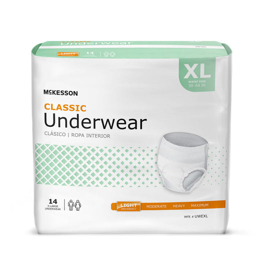 McKesson Classic Light Absorbency Incontinence Underwear, Extra Large