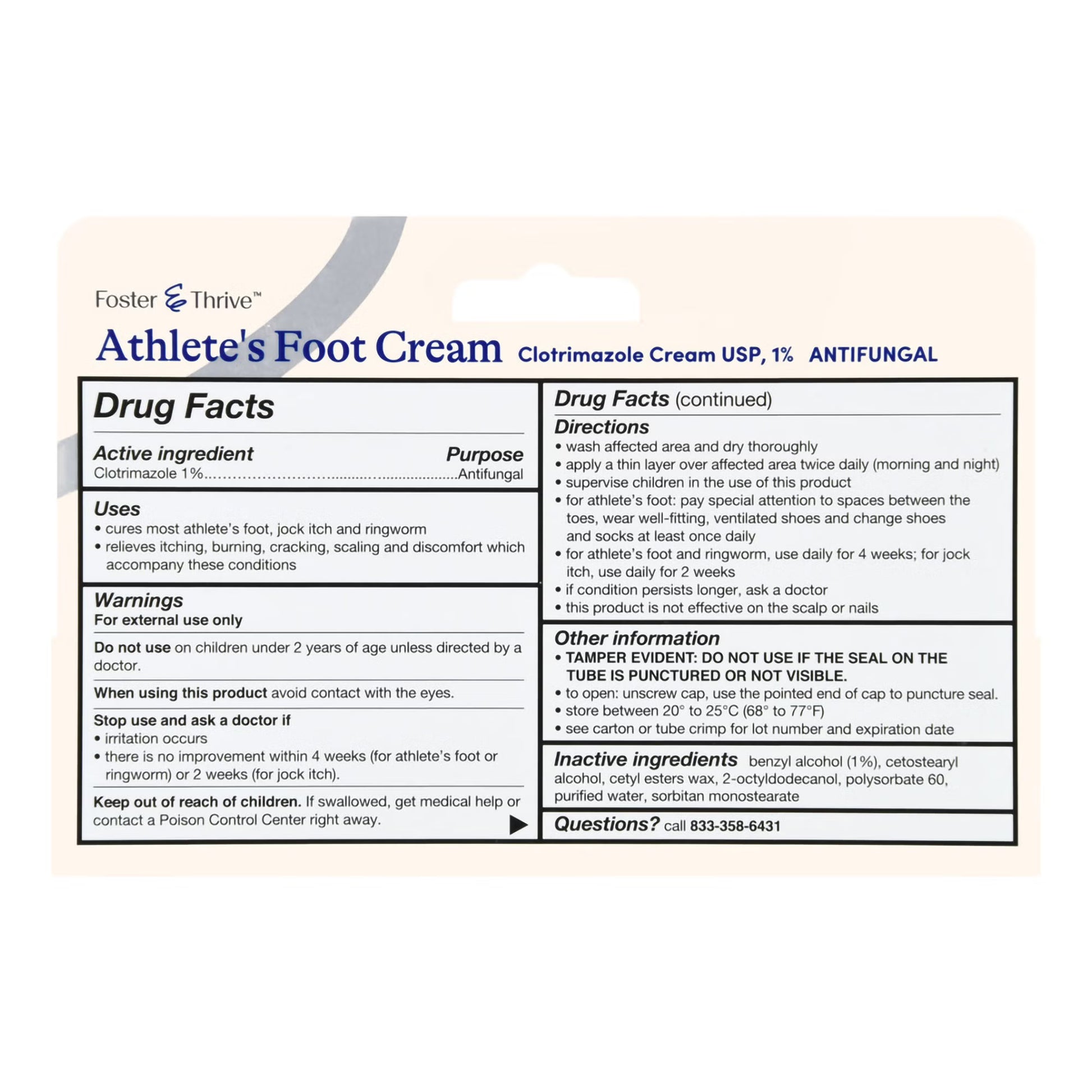Foster & Thrive™ 1% Clotrimazole Athlete's Foot Cream