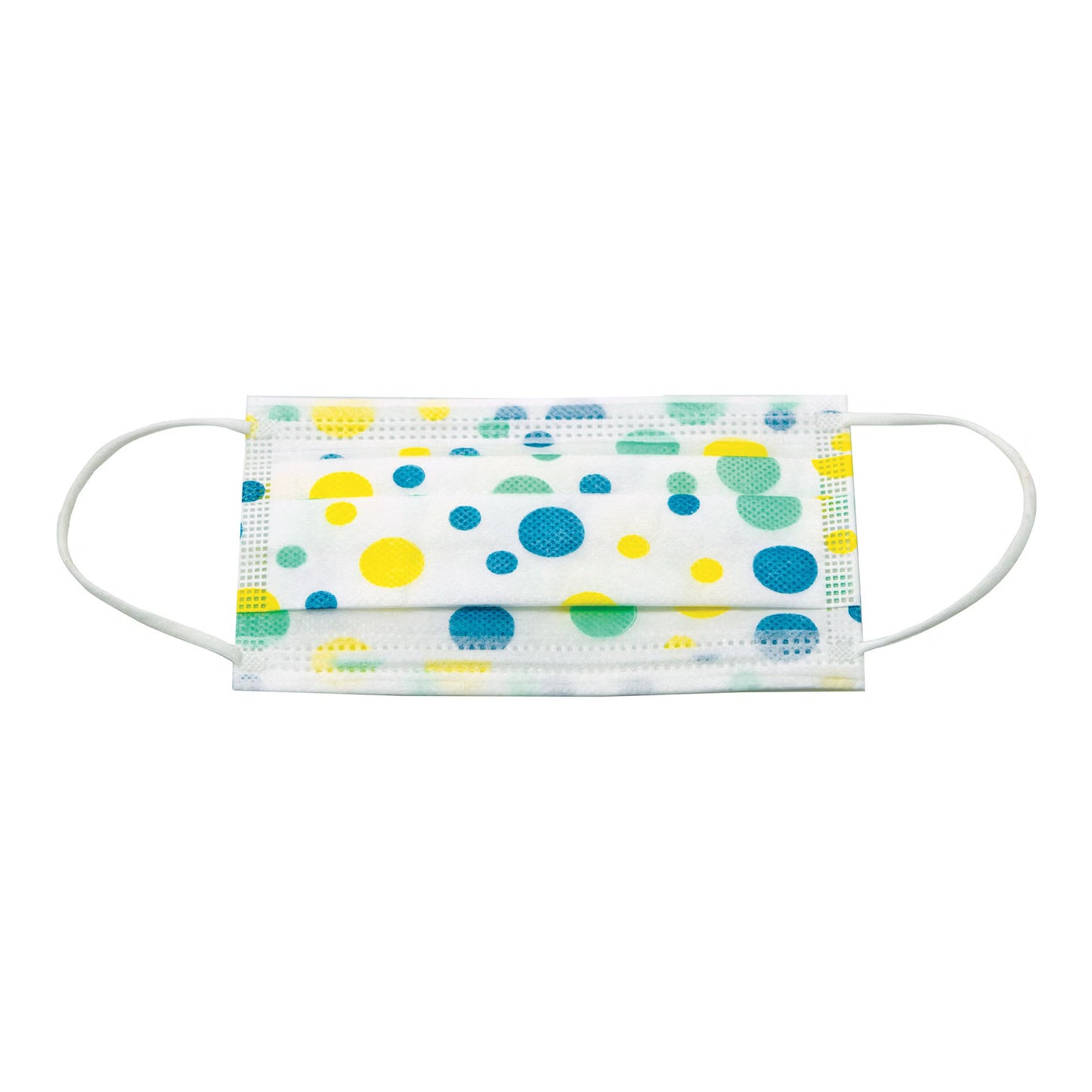 McKesson Pediatric Procedure Mask, Blue and Yellow Polka Dot