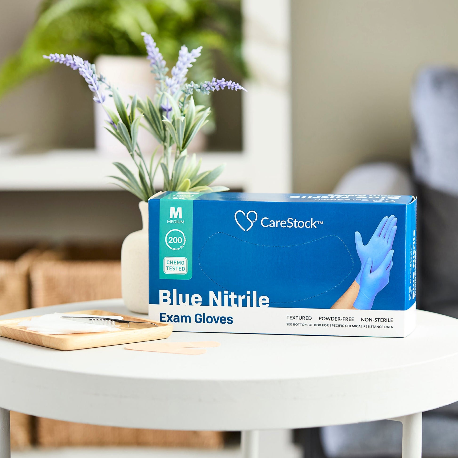 CareStock™ Nitrile Exam Glove, Medium, Blue