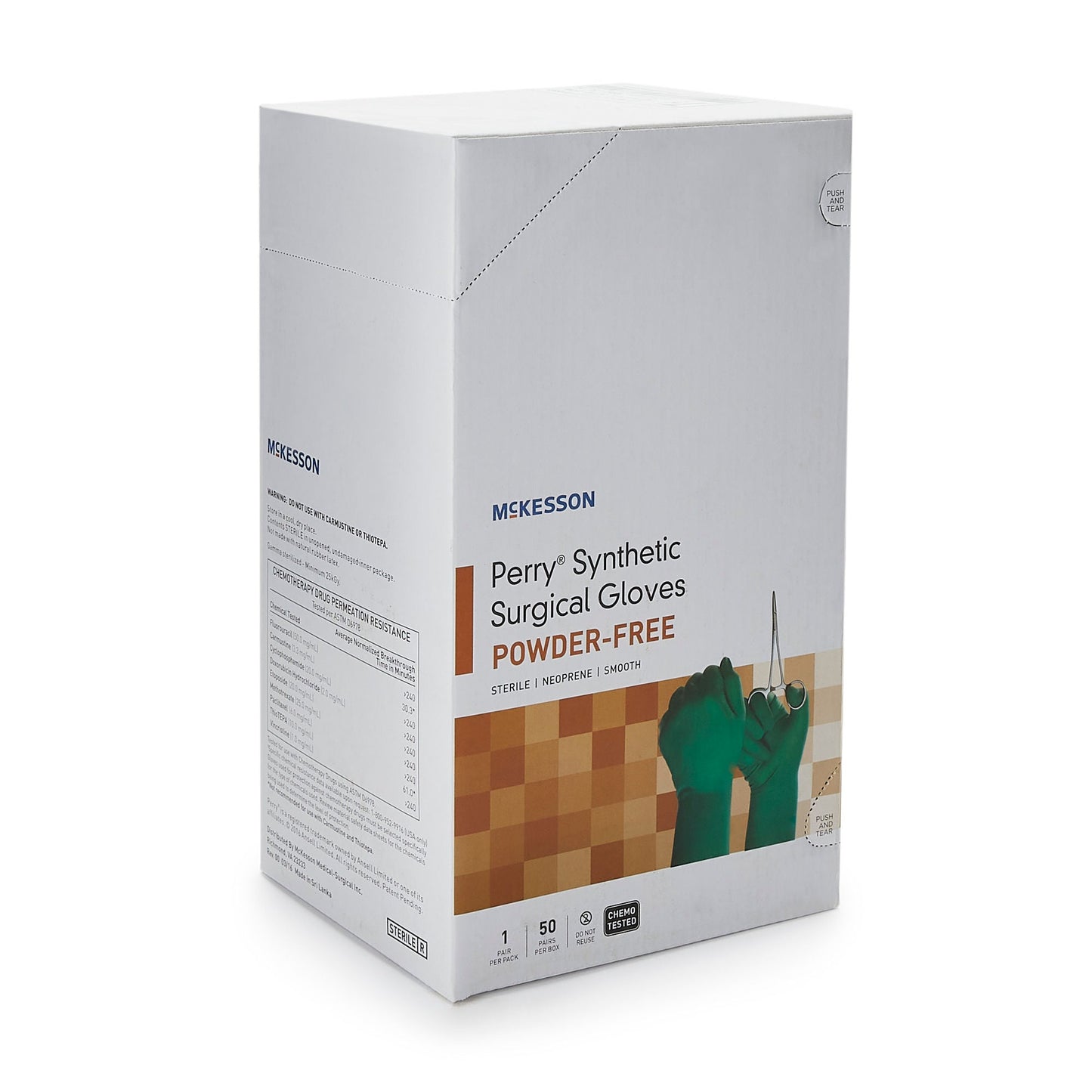 McKesson Perry® Performance Plus Polychloroprene Surgical Glove, Size 7.5, Green