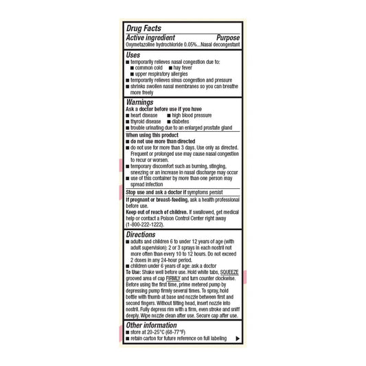 Foster & Thrive™ Oxymetazoline 0.05% Saline Nasal Spray