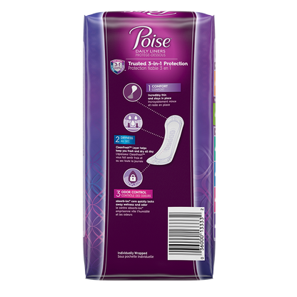 Poise Pantiliners Very Light 8-1/2" Long