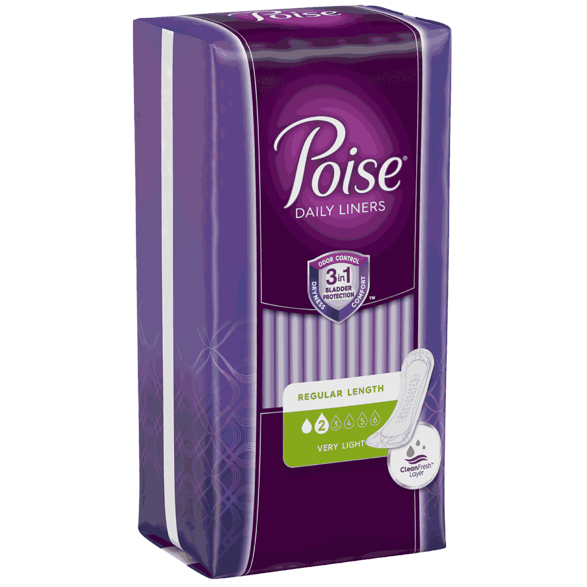 Poise Pantiliners Very Light 8-1/2" Long