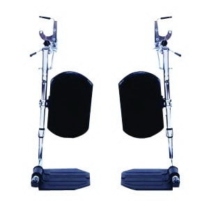 Hemi Elevating Legrests with Heel Loop Aluminum Footplate